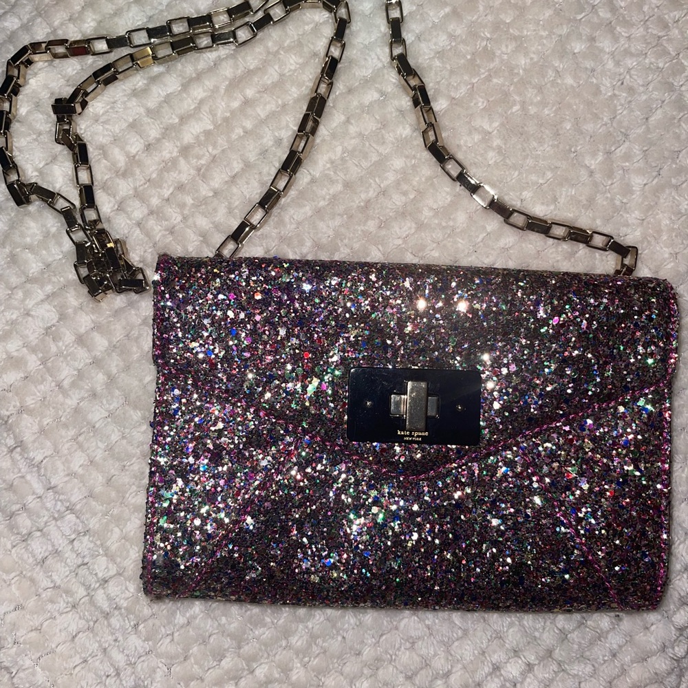 Kate Spade Glittering Evening Clutch with Chain Strap
